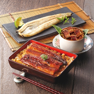 国産・紅白うなぎ蒲焼とおこわセット