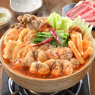 [関とら本店]旨辛ふくチゲ鍋黒豚しゃぶしゃぶ