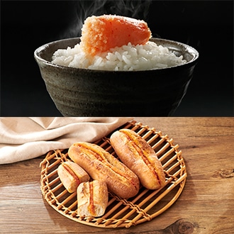 [やまや]うちのめんたい切子込・冷凍明太フランスセット