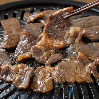 大阪[焼肉はらだ本店]タレ漬けハラミ