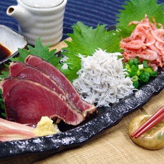 [石原水産]静岡県産 鰹たたき＆桜えび&しらすセット