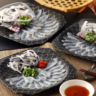 豊後産とらふぐ刺身喜び