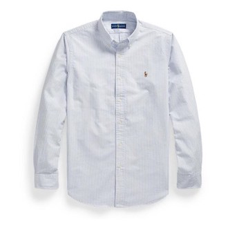 [POLO RALPH LAUREN]カスタムフィット オックスフォードシャツ ブルーストライプ S