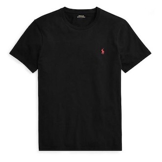 [POLO RALPH LAUREN]カスタム スリム フィット コットン Tシャツ ブラック S