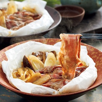 [祇園さゝ木]黒毛和牛すき焼き風包み蒸し