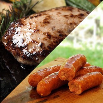 [十勝しんむら牧場]山森野豚ソーセージ＆ハンバーグセット