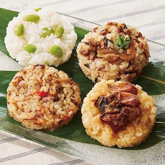 [かまくら工房]笹かぜ 越後もちめし（鰻山椒煮・枝豆・和牛ごぼう・七目）
