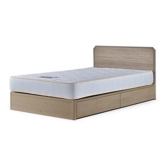 [シモンズ]イクラス フラット6.5 引出付きタイプ ダブル グレージュ