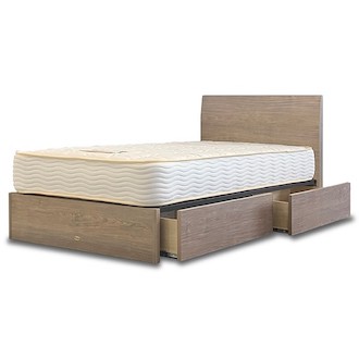 [シモンズ×JALショッピング]ストリームII（セミダブル） グレージュ 引き出しタイプ