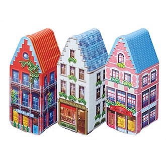 [ベルメーレン]カラメルビスケット ハウス缶