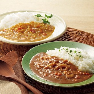 四万十ポークと山椒のカレーと生姜のカレーセット
