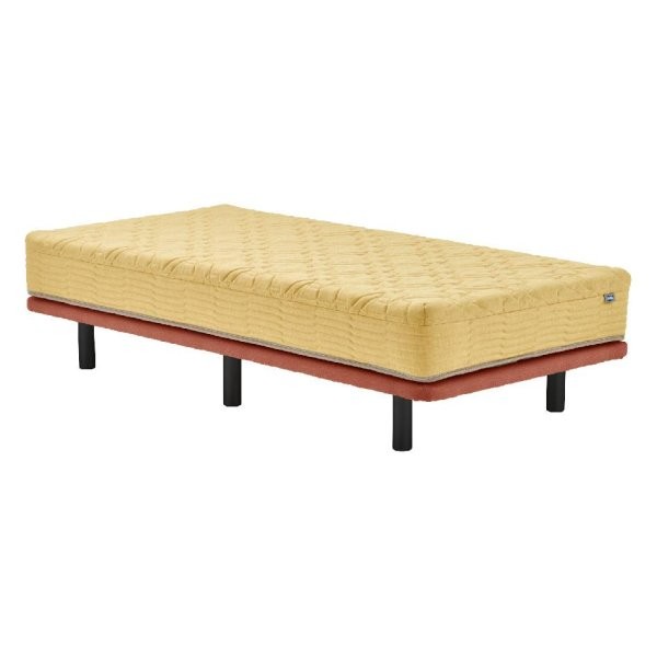 [シモンズ]ポケットダブルス シングル イエロー/コーラル 20ｃｍ脚