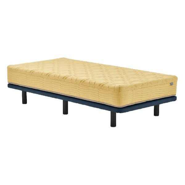 [シモンズ]ポケットダブルス シングル イエロー/ナイトブルー 20ｃｍ脚