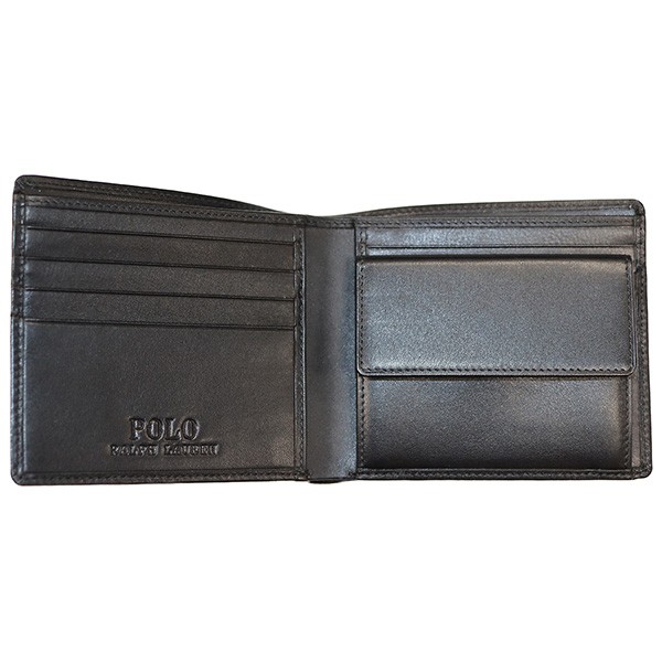 [POLO RALPH LAUREN]2つ折り財布（小銭入れ付き） ブラック