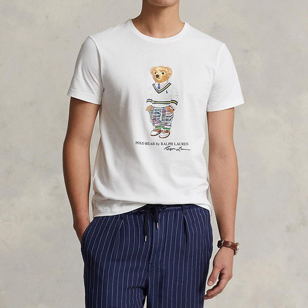 POLO RALPH LAUREN]カスタム スリム フィット Polo ベア ジャージー T