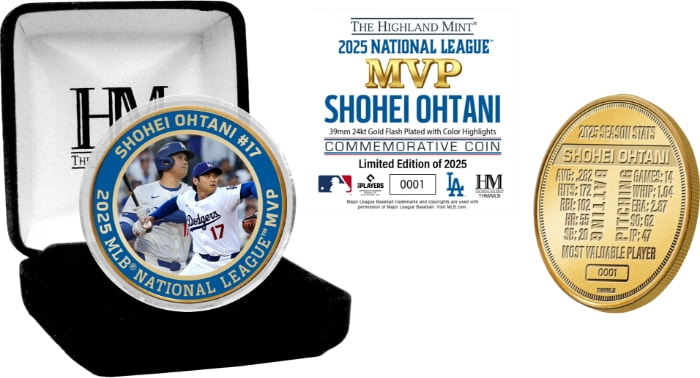 ドジャース 大谷翔平 2025 NL&trade; MVP受賞記念ゴールドコイン