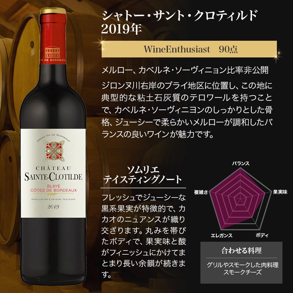 金賞受賞・高評価 ソムリエお墨付きボルドー赤ワイン5本セット