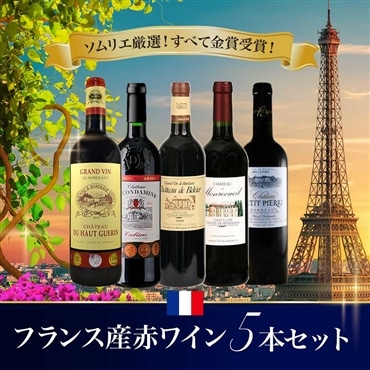 金賞受賞★フランス産赤ワイン5本セット
