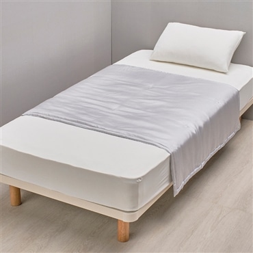 <ねむりで元気を贈ろうキャンペーン対象商品/母の日>nishikawa[西川] newmine 洗えるシルクのハーフケット　シルバー　送料込み