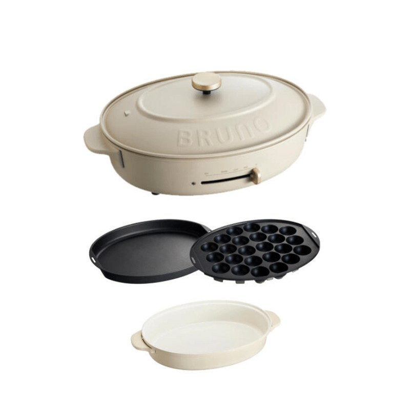 BRUNO ブルーノ オーバルホットプレート グレージュ BOE053-GRG グレージュ