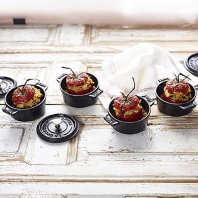 staub ストウブ ピコ・ココット ラウンド 10cm ボルドー 40502-281 小さい 両手 鋳物 ホーロー 鍋 ボルドー 10cm