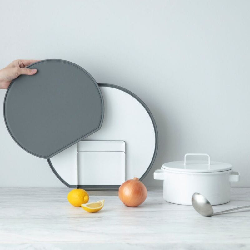 365methods サンロクゴ・メソッド バイカラー 軽量・抗菌まな板 D型 M ホワイト / グレー M