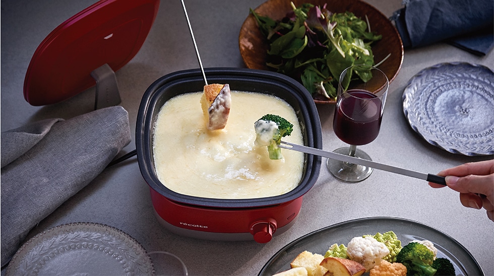 レコルト ポットデュオ キャレ レッド RPD-4(R) レッド