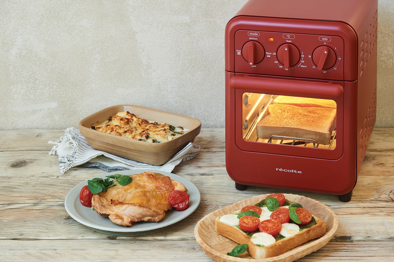 レコルト エアーオーブントースター レッド RFT-1(R) レッド
