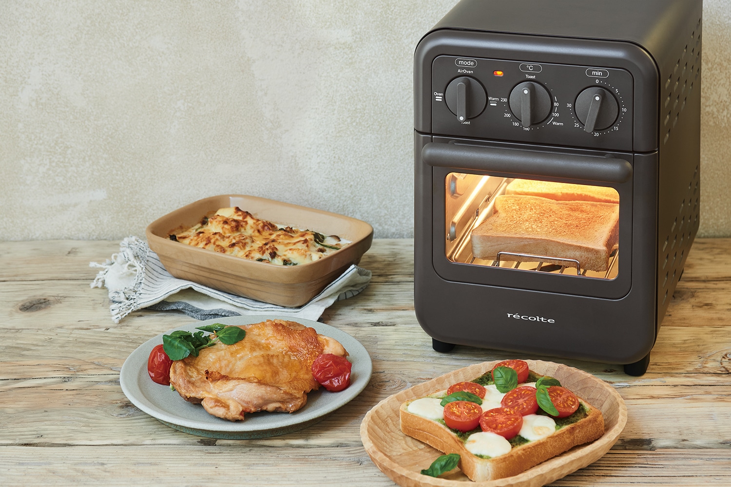 レコルト エアーオーブントースター グレー RFT-1(GY) グレー