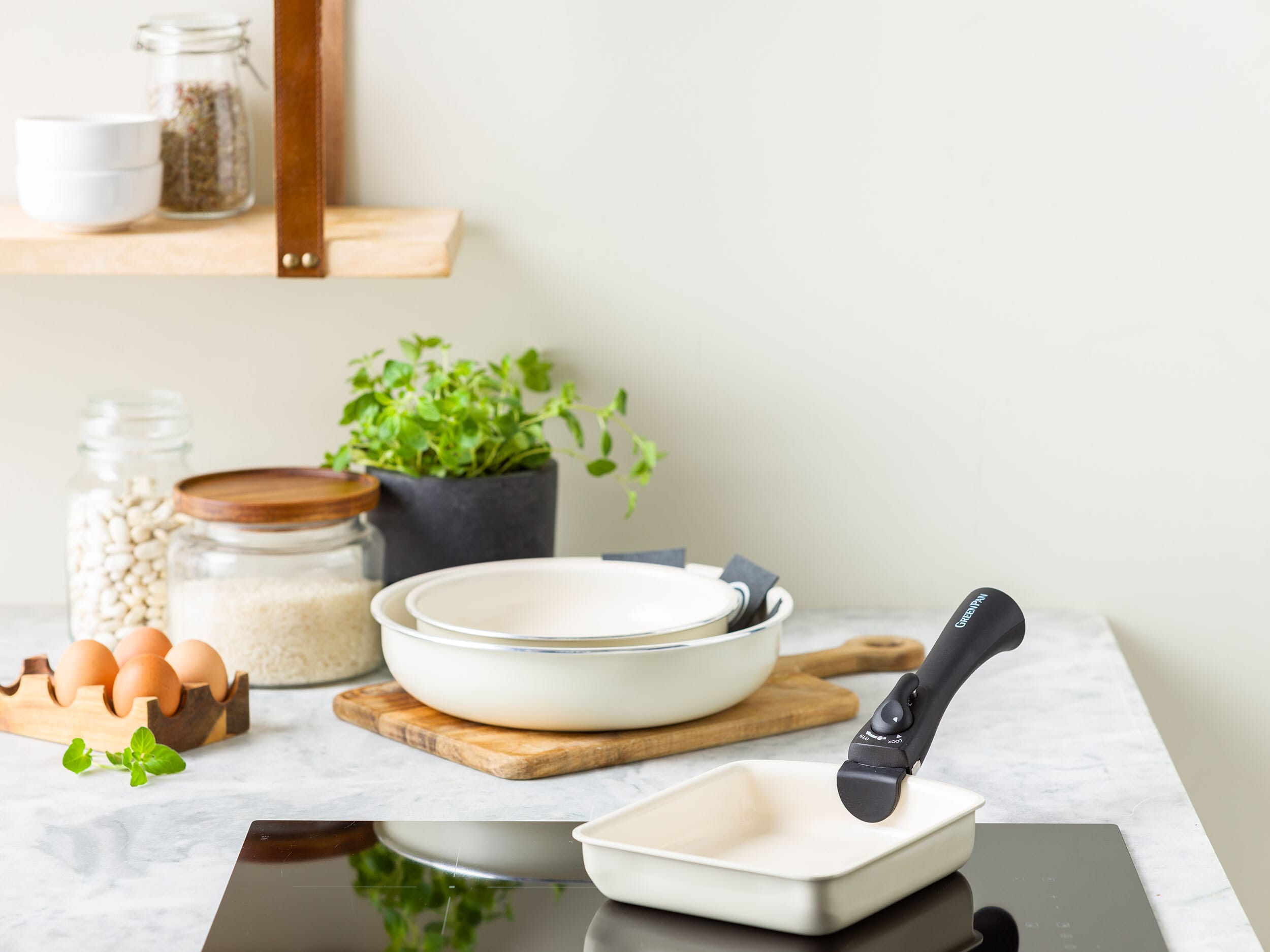 グリーンパン 5点セット クリームホワイト CC007539-004 クリームホワイト 5セット