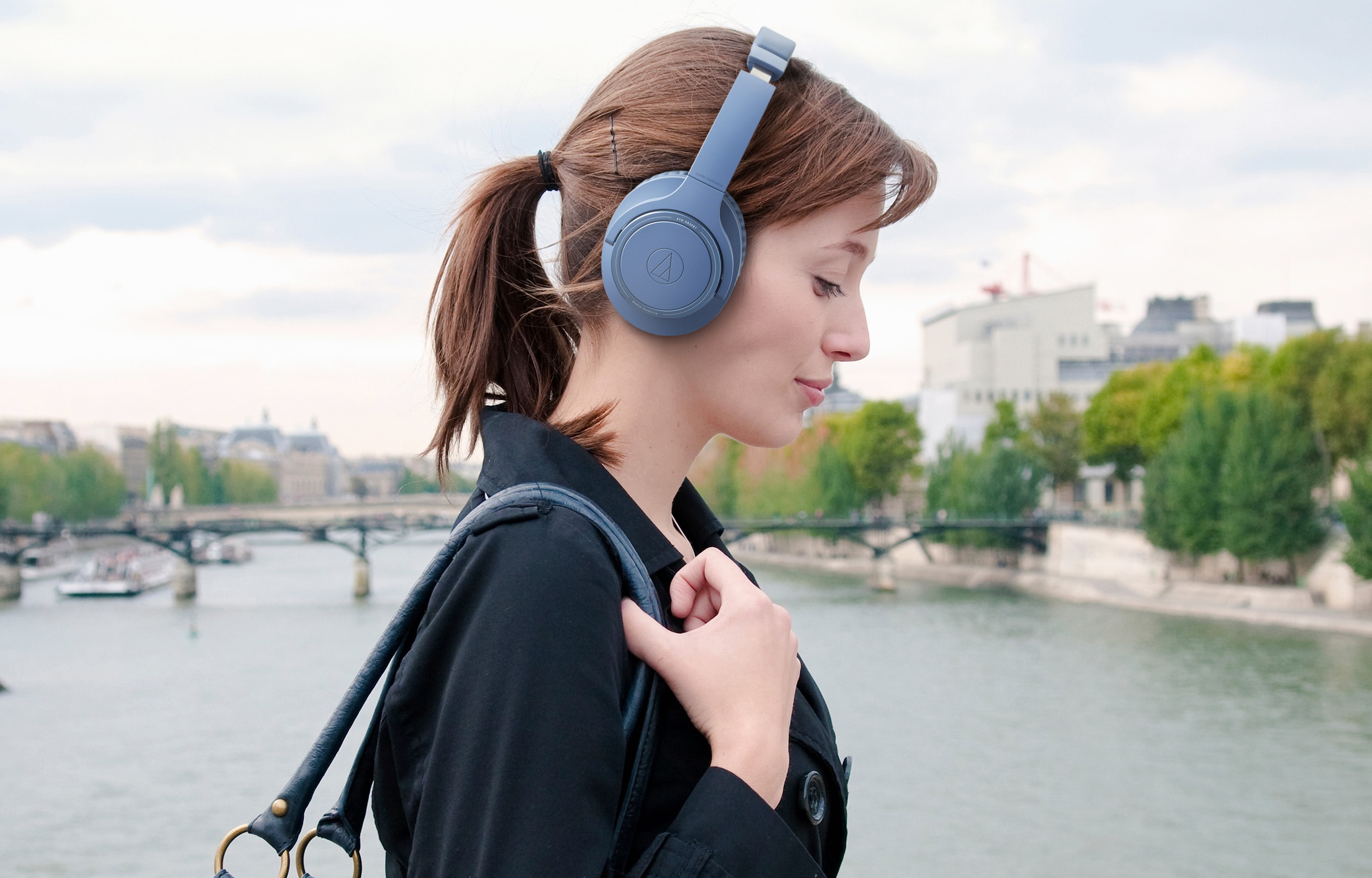 オーディオテクニカ ワイヤレスヘッドホン ブルー ATH-SR30BT BL ブルー