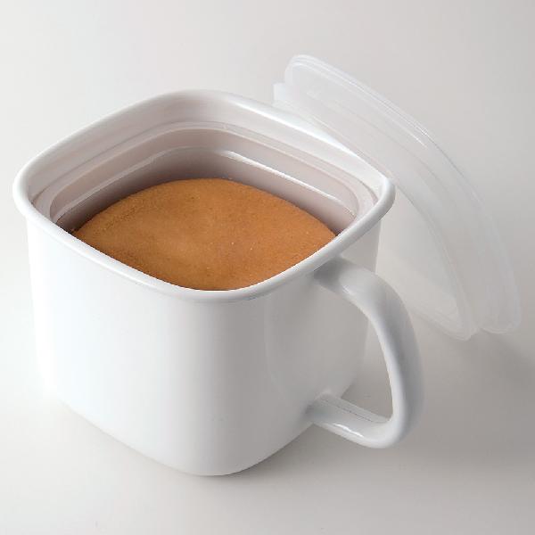 富士ホーロー 角型みそ 14cm ホワイト N-KP