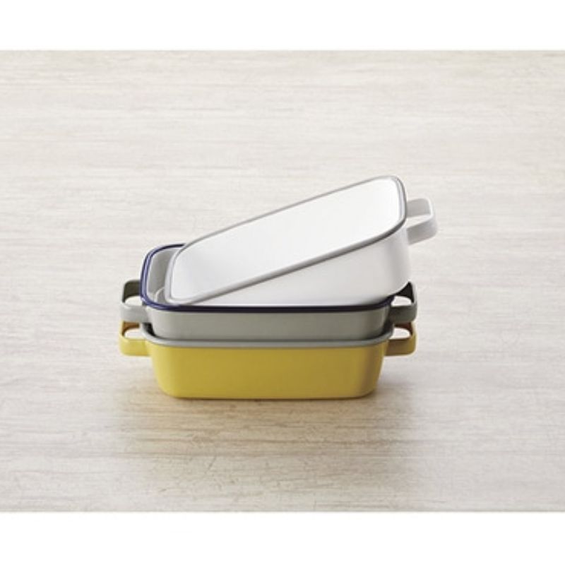 365methods サンロクゴ・メソッド ホーローオーブンディッシュ レクタングル イエローxライトグレー YY-HB.Y