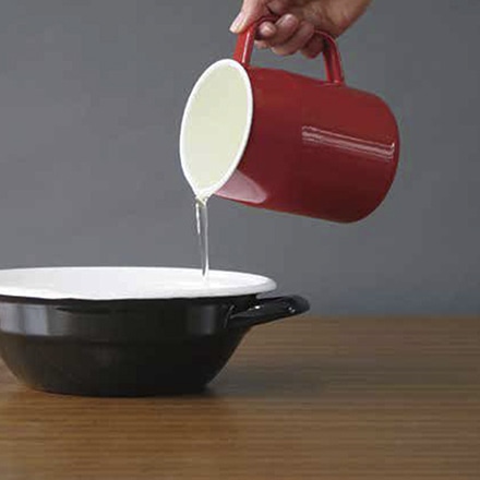 富士ホーロー フィルトプラス 0.8Lオイルポット(活性炭カートリッジ付) レッド OPF-0.8L.R