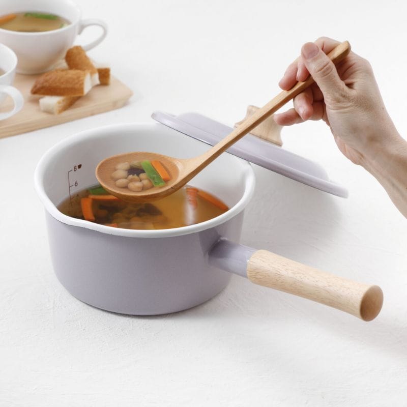 富士ホーロー コットンプラス ソースパン 18cm パープル CTP-18S.PU パープル