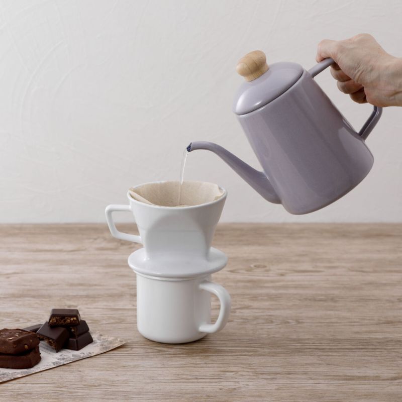 富士ホーロー コットンプラス ドリップポット 1.0L パープル CTP-1.0DP.PU パープル