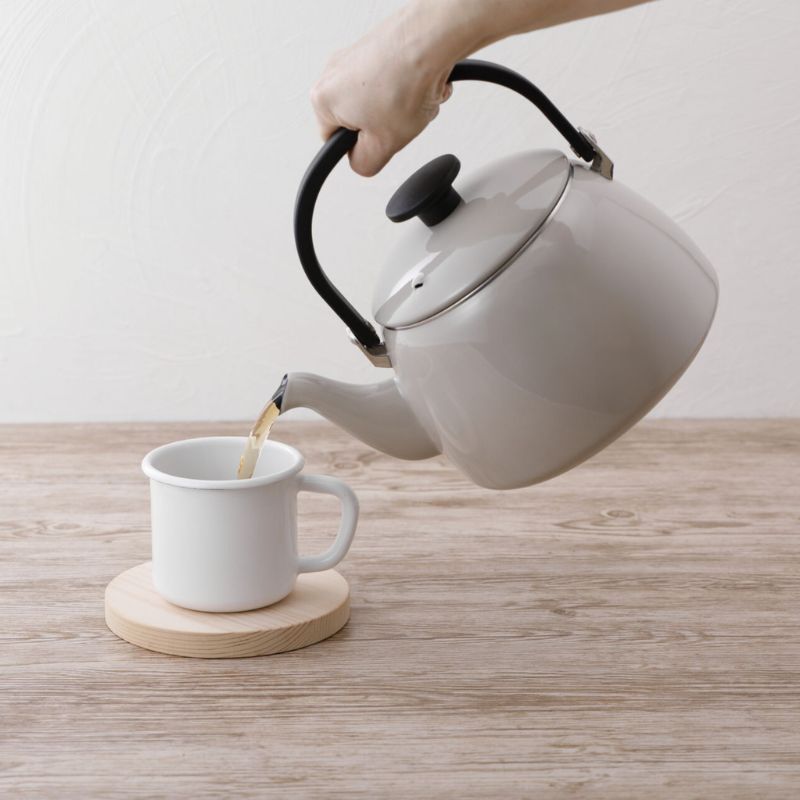 富士ホーロー コットンプラス ケトル 2.5L グレージュ CTP-2.5K.GG グレージュ