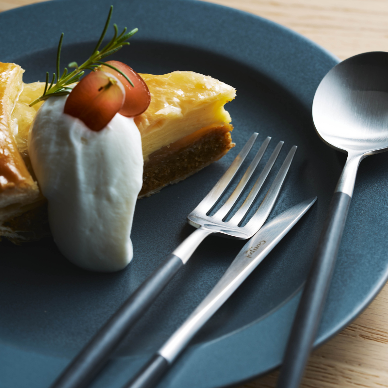 Cutipol クチポール GOAブラックシルバー デザート6本セット ギフトボックス(ブラック) ブラックボックス 6本セット