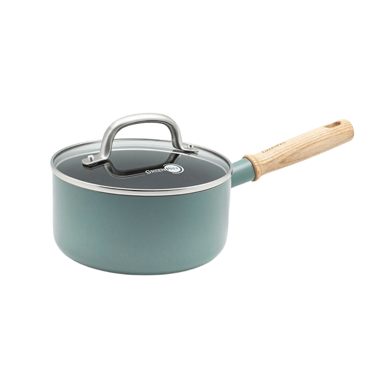 Green Pan グリーンパン メイフラワー ソースパン 片手鍋 16cm 蓋付き IH ガス火対応 CC002176-001