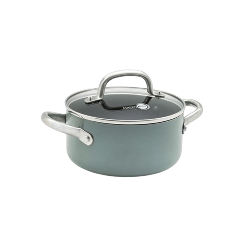 Green Pan グリーンパン メイフラワー キャセロール 両手鍋 20cm ガラス蓋付き IH ガス火対応 CC002177-001