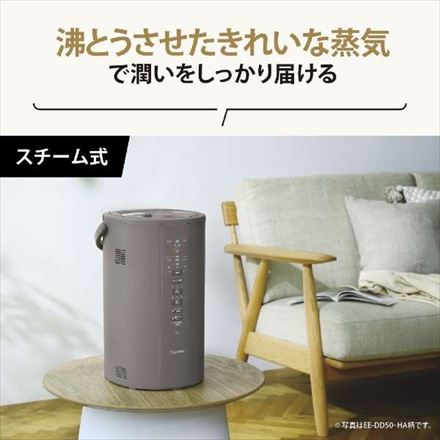 象印(ZOJIRUSHI) EE-DD50-HA(グレー) スチーム式加湿器 木造8畳