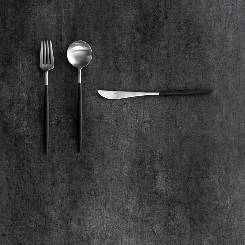 Cutipol クチポール GOAブラックシルバー デザート6本セット ギフトボックス(ブラック) ブラックボックス 6本セット