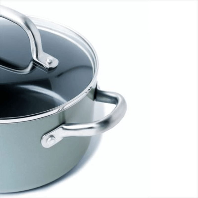 Green Pan グリーンパン メイフラワー キャセロール 両手鍋 20cm ガラス蓋付き IH ガス火対応 CC002177-001