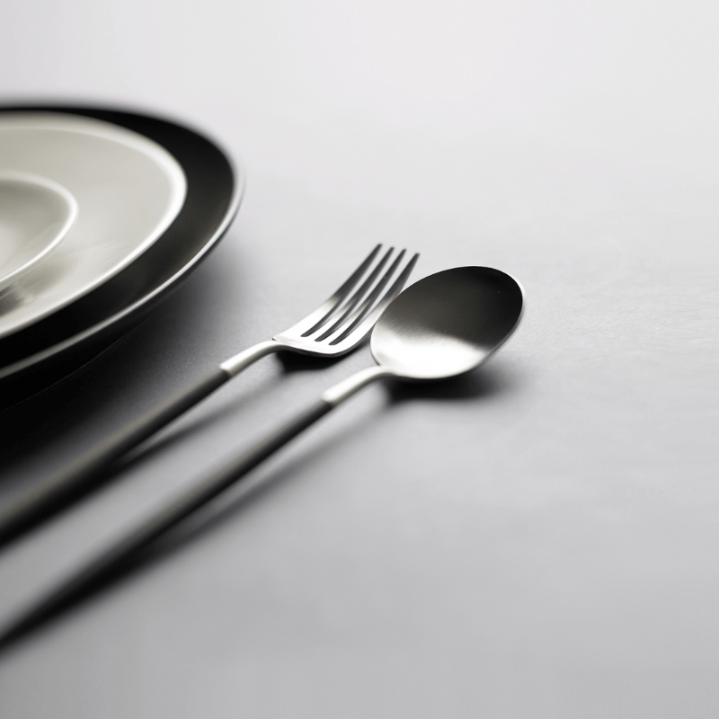 Cutipol クチポール GOAブラックシルバー デザート6本セット ギフトボックス(ブラック) ブラックボックス 6本セット