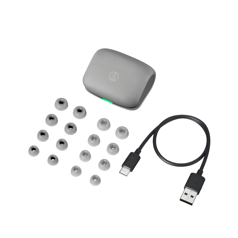 audio-technica オーディオテクニカ ノイズキャンセリング フルワイヤレスイヤホン ストーングレイ ATH-TWX7 GY GY(ストーングレイ)