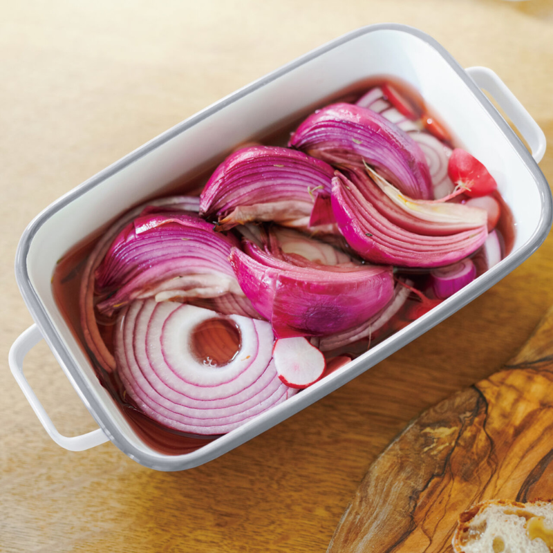 365methods サンロクゴ・メソッド ホーローオーブンディッシュ レクタングル ホワイトxライトグレー YY-HB.W ホワイトxライトグレー レクタングル