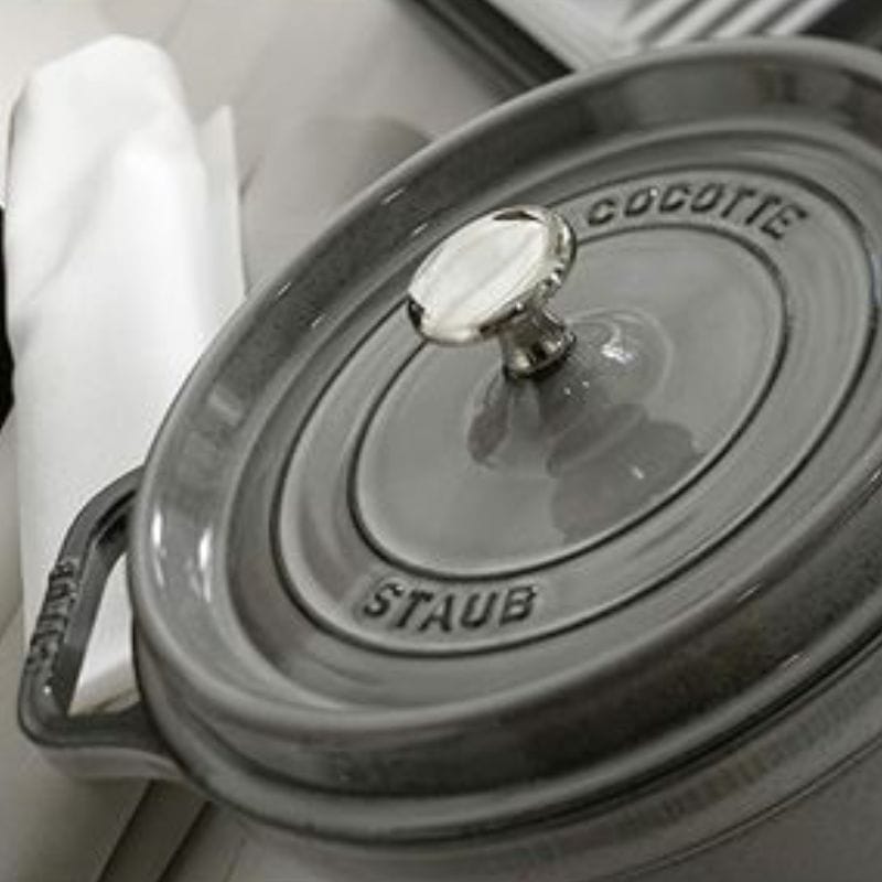 staub ストウブ ピコ・ココット ラウンド 24cm グレー 40500-246 両手 鋳物 ホーロー 鍋 IH対応 グレー 24cm
