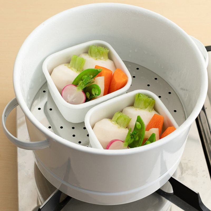 野田琺瑯 にちにち道具 蒸し器 楽天市場】【レビュー特典あり】 [ にちにち道具 蒸し鍋 21cm