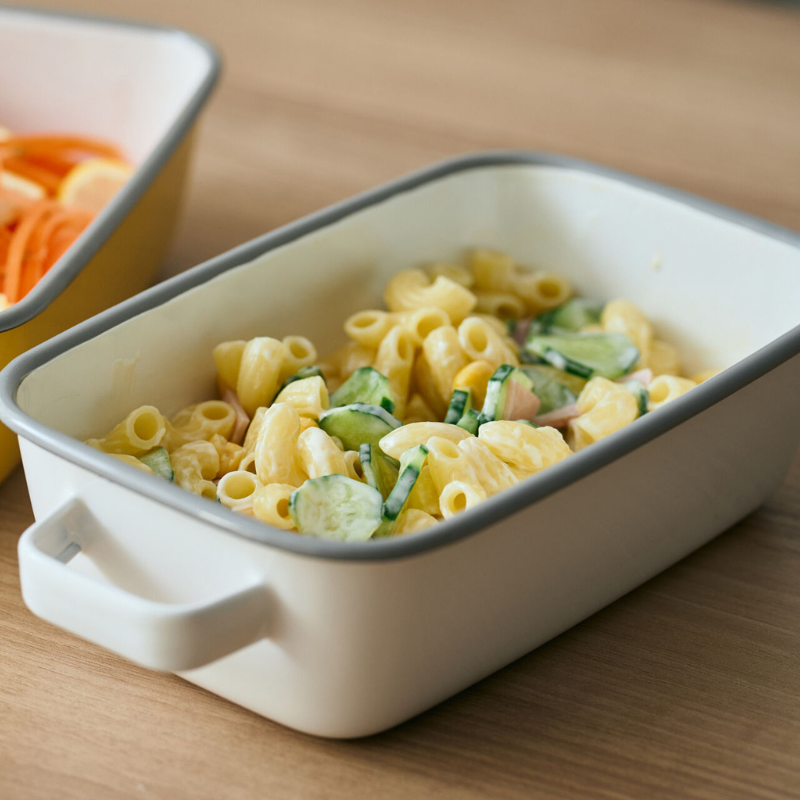 365methods サンロクゴ・メソッド ホーローオーブンディッシュ レクタングル ホワイトxライトグレー YY-HB.W ホワイトxライトグレー レクタングル