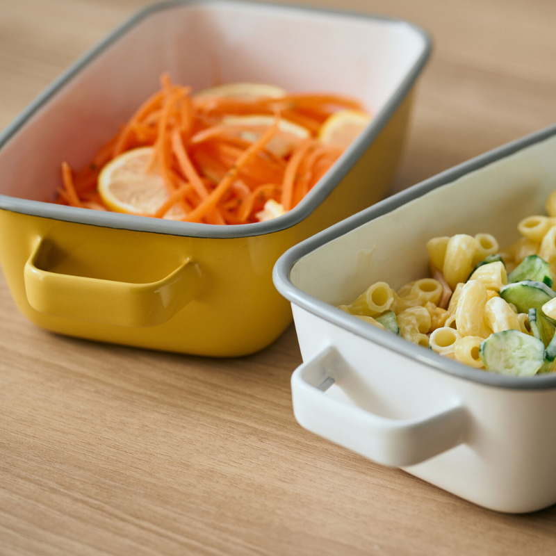 365methods サンロクゴ・メソッド ホーローオーブンディッシュ レクタングル イエローxライトグレー YY-HB.Y イエローxライトグレー レクタングル